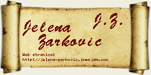 Jelena Žarković vizit kartica